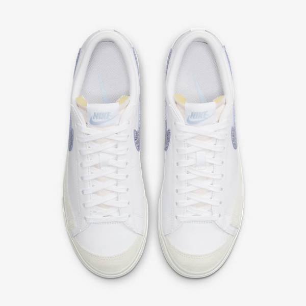 Dámské Tenisky Nike Blazer Low Platformy Bílé Světle Blankyt | NK584QEM