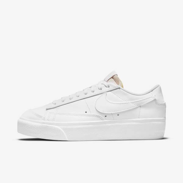 Dámské Tenisky Nike Blazer Low Platformy Bílé | NK679ZUS