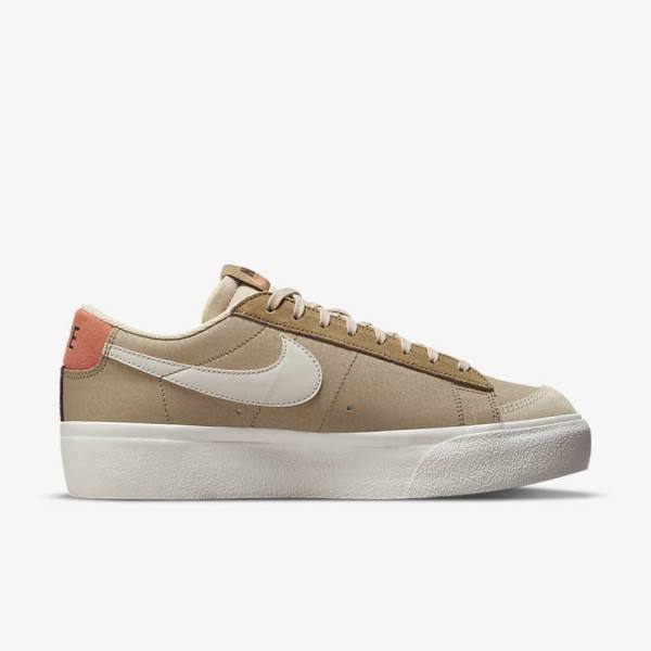 Dámské Tenisky Nike Blazer Low Platformy SP Hnědožlutý Světle Béžový | NK968HZC