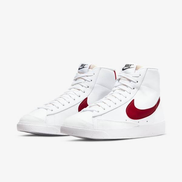 Dámské Tenisky Nike Blazer Mid 77 Next Nature Bílé Černé Červené | NK263KAD