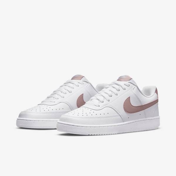 Dámské Tenisky Nike Court Vision Low Next Nature Bílé Růžové | NK839MVO