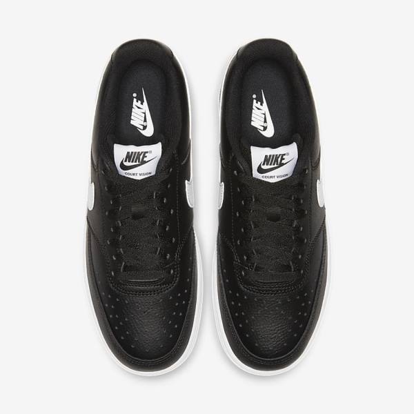 Dámské Tenisky Nike Court Vision Low Černé Bílé | NK819HIC