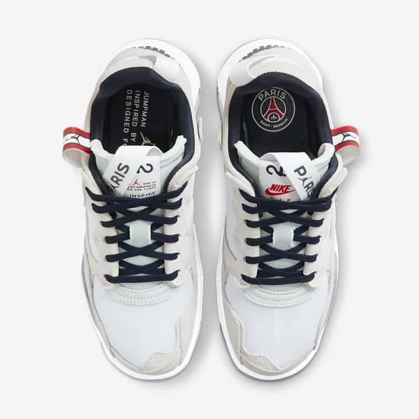 Dámské Tenisky Nike Jordan MA2 Paris Saint-Germain Bílé Červené Černé Tmavě Blankyt | NK021MAC