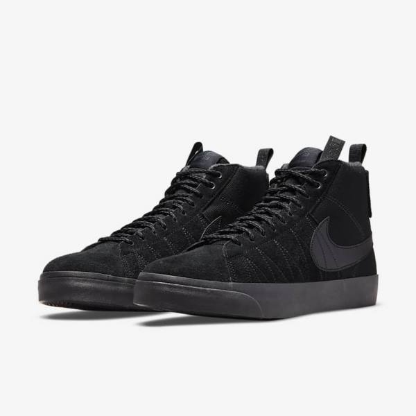 Dámské Tenisky Nike SB Zoom Blazer Mid Premium Černé Tmavě Šedé | NK064GWS