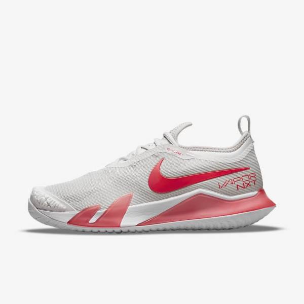 Dámské Tenisové Boty Nike NikeCourt React Vapor NXT Hard Court Světle Béžový Bílé | NK041PTK