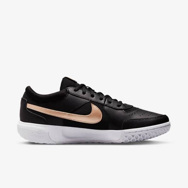 Dámské Tenisové Boty Nike NikeCourt Zoom Lite 3 Černé Bílé Metal Červené Hnědé | NK485TDL