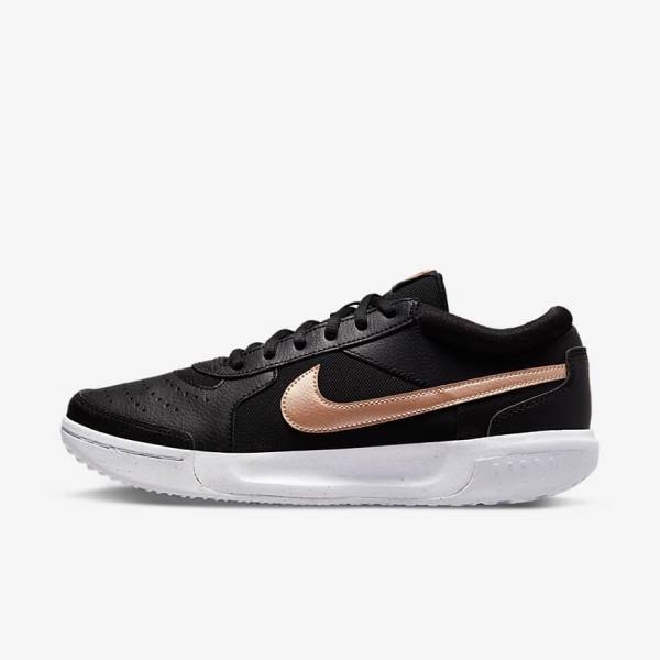 Dámské Tenisové Boty Nike NikeCourt Zoom Lite 3 Černé Bílé Metal Červené Hnědé | NK485TDL