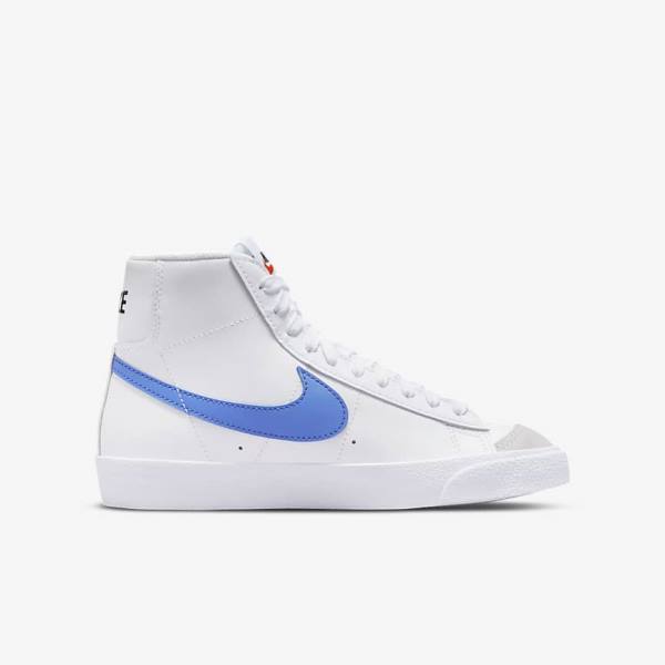 Dětské Basketbalové Boty Nike Blazer Mid 77 Older Bílé Blankyt Černé Červené | NK510QMF