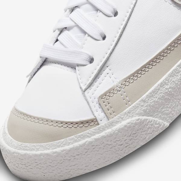 Dětské Basketbalové Boty Nike Blazer Mid 77 SE Older Bílé Světle Béžový | NK657IEW