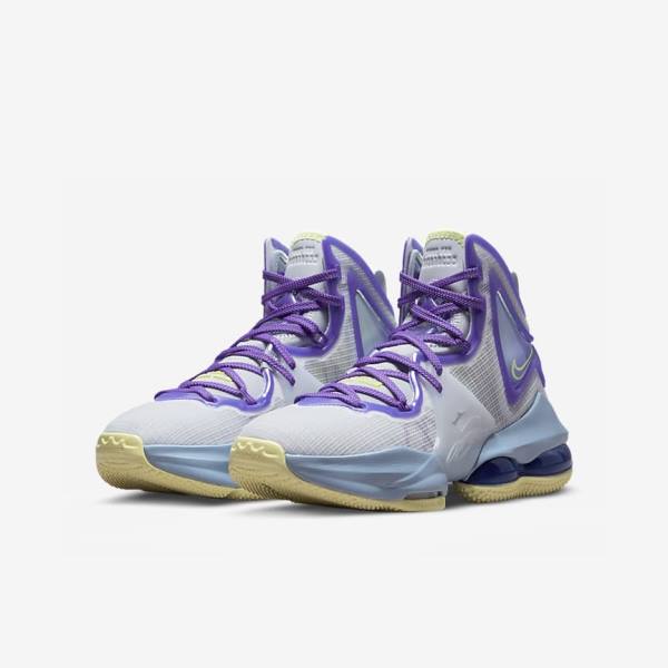 Dětské Basketbalové Boty Nike LeBron 19 Older Blankyt Fialové | NK253RLI