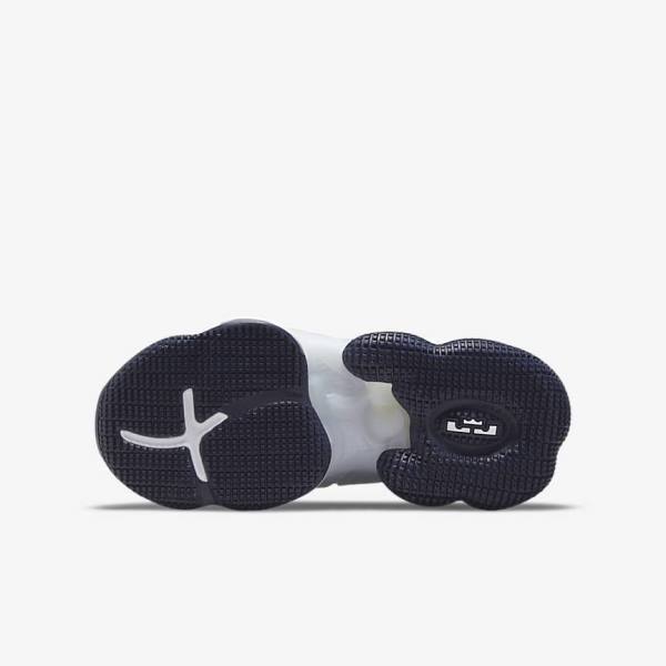 Dětské Basketbalové Boty Nike LeBron 19 Older Bílé Blankyt | NK814UAJ