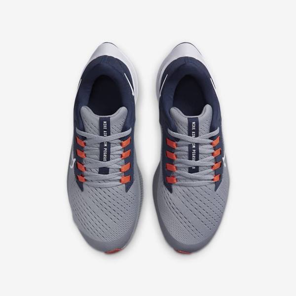 Dětské Běžecké Boty Nike Air Zoom Pegasus 38 Older Silniční Šedé Tmavě Blankyt Oranžové Bílé | NK940YUR