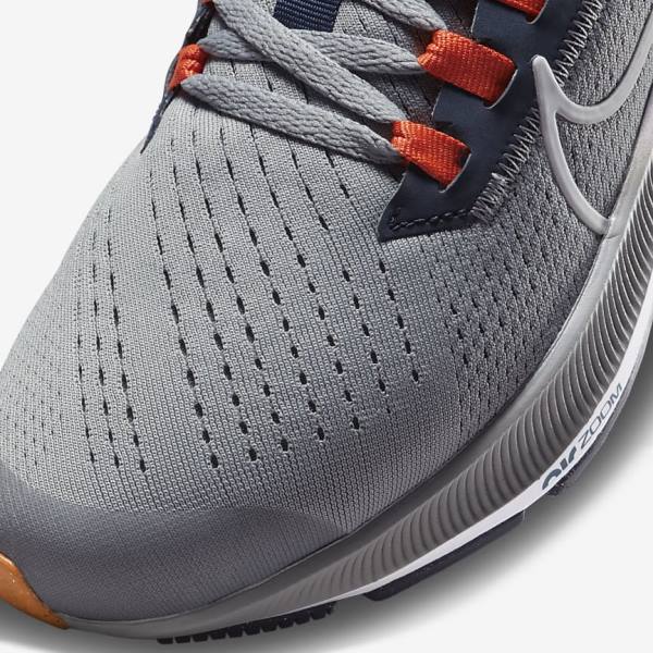 Dětské Běžecké Boty Nike Air Zoom Pegasus 38 Older Silniční Šedé Tmavě Blankyt Oranžové Bílé | NK940YUR