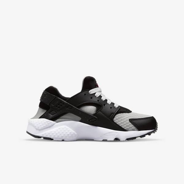 Dětské Běžecké Boty Nike Huarache Run Older Černé Šedé Bílé Červené | NK980AFS