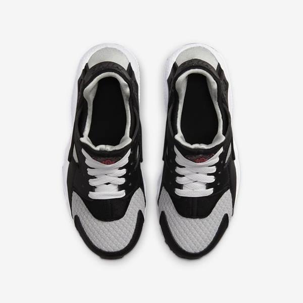 Dětské Běžecké Boty Nike Huarache Run Older Černé Šedé Bílé Červené | NK980AFS