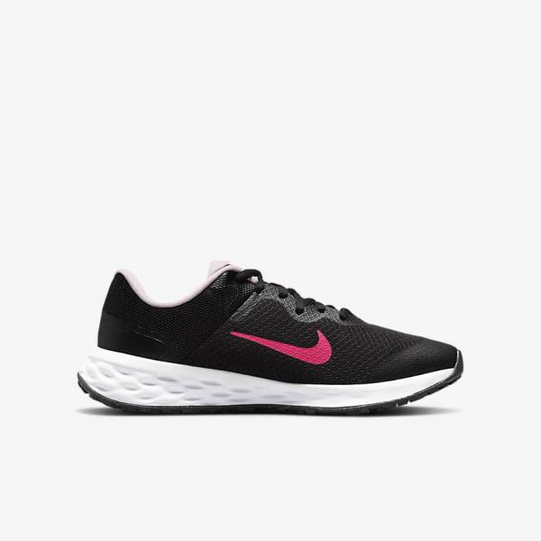 Dětské Běžecké Boty Nike Revolution 6 Older Silniční Černé Růžové | NK102KPD