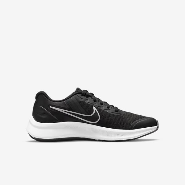 Dětské Běžecké Boty Nike Star Runner 3 Older Silniční Černé Tmavě Šedé | NK379XHN