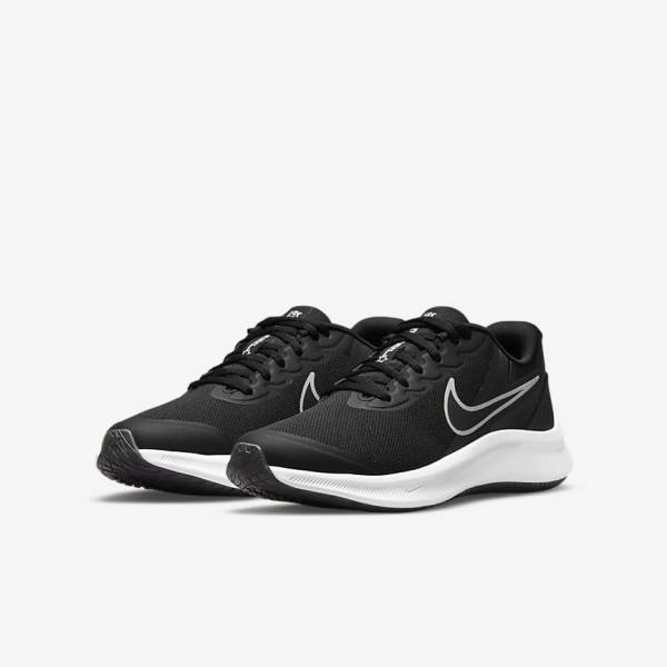 Dětské Běžecké Boty Nike Star Runner 3 Older Silniční Černé Tmavě Šedé | NK379XHN