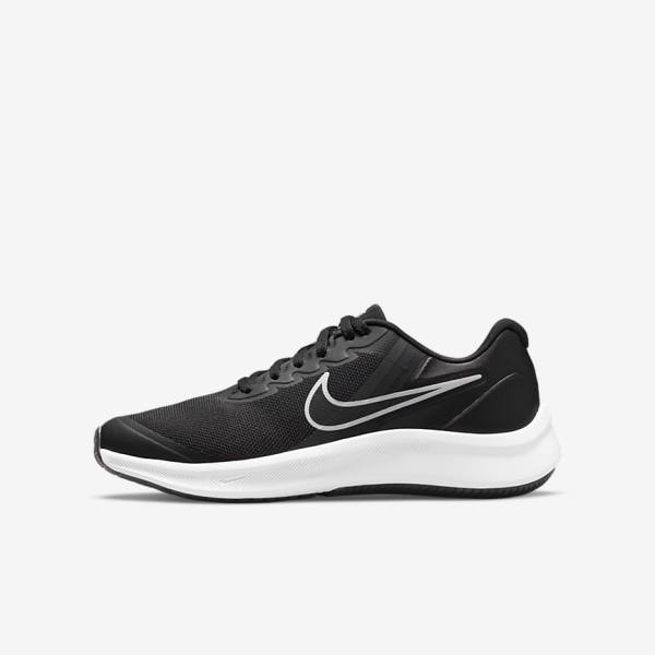 Dětské Běžecké Boty Nike Star Runner 3 Older Silniční Černé Tmavě Šedé | NK379XHN