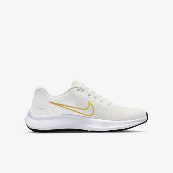 Dětské Běžecké Boty Nike Star Runner 3 Older Silniční Bílé Zlaté Viacfarebný | NK649HYC