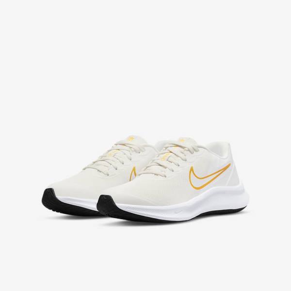 Dětské Běžecké Boty Nike Star Runner 3 Older Silniční Bílé Zlaté Viacfarebný | NK649HYC