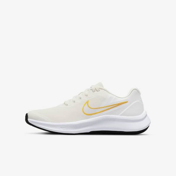 Dětské Běžecké Boty Nike Star Runner 3 Older Silniční Bílé Zlaté Viacfarebný | NK649HYC