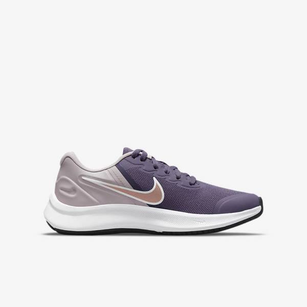 Dětské Běžecké Boty Nike Star Runner 3 Older Silniční Fialové Šedé Metal Červené Hnědé | NK967KYC