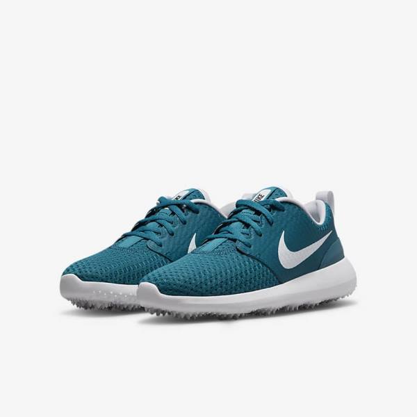 Dětské Golfové Boty Nike Roshe G Jr. Černé Bílé | NK432FDT