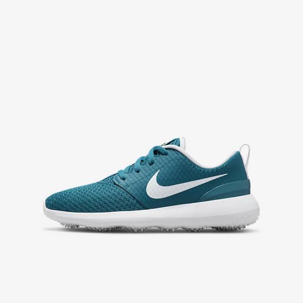 Dětské Golfové Boty Nike Roshe G Jr. Černé Bílé | NK432FDT