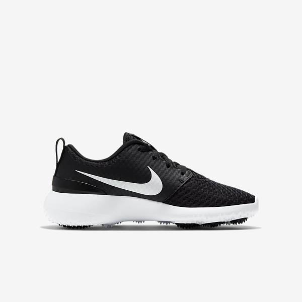 Dětské Golfové Boty Nike Roshe G Jr. Černé Bílé Metal Bílé | NK631VKT