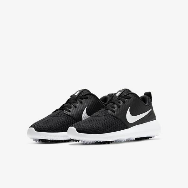 Dětské Golfové Boty Nike Roshe G Jr. Černé Bílé Metal Bílé | NK631VKT