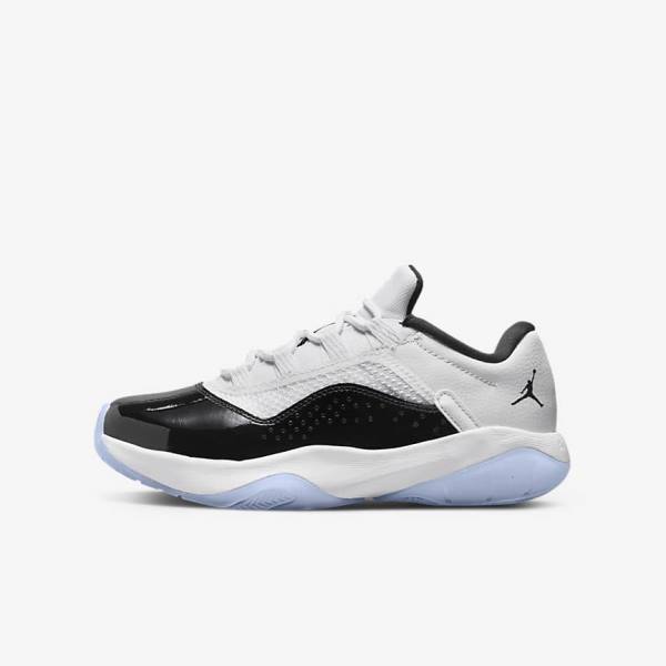 Dětské Jordan Boty Nike Air Jordan 11 CMFT Low Older Bílé Černé | NK780EAG