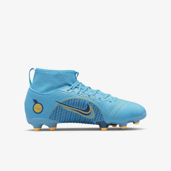 Dětské Kopačky Nike Jr. Mercurial Superfly 8 Academy MG Older Multi-Ground Blankyt Oranžové | NK016WSL