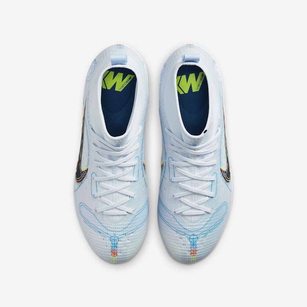 Dětské Kopačky Nike Jr. Mercurial Superfly 8 Pro FG Younger and Older Firm-Grounds Šedé Světle Blankyt | NK047LJR