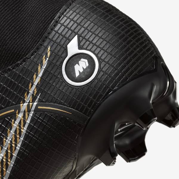 Dětské Kopačky Nike Jr. Mercurial Superfly 8 Academy MG Older Multi-Ground Černé Metal Stříbrné Šedé Metal Zlaté | NK142XLF