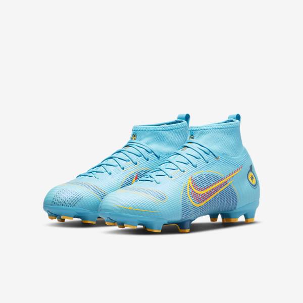 Dětské Kopačky Nike Jr. Mercurial Superfly 8 Pro FG Younger and Older Firm-Grounds Blankyt Oranžové | NK365IPL