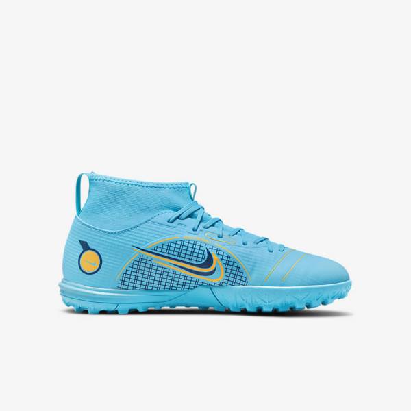 Dětské Kopačky Nike Jr. Mercurial Superfly 8 Academy TF Older Turf Blankyt Oranžové | NK571SEI