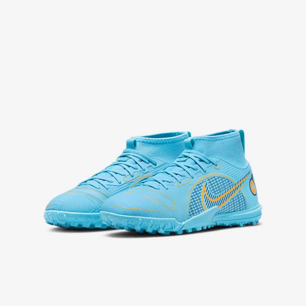 Dětské Kopačky Nike Jr. Mercurial Superfly 8 Academy TF Older Turf Blankyt Oranžové | NK571SEI