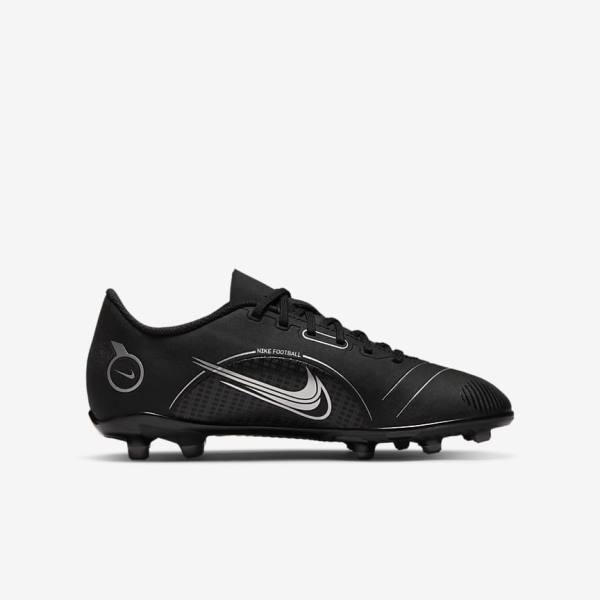 Dětské Kopačky Nike Jr. Mercurial Vapor 14 Club MG Older Multi-Ground Černé Šedé Metal Stříbrné | NK140TZB