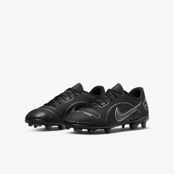 Dětské Kopačky Nike Jr. Mercurial Vapor 14 Club MG Older Multi-Ground Černé Šedé Metal Stříbrné | NK140TZB