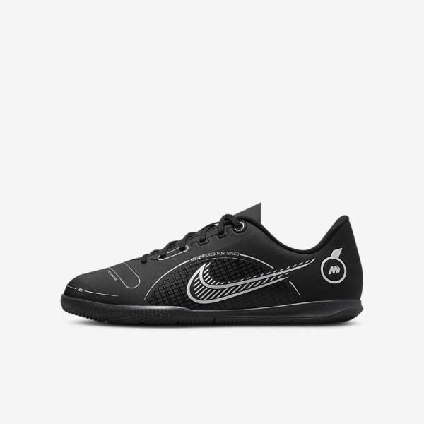 Dětské Kopačky Nike Jr. Mercurial Vapor 14 Club IC Older Indoor Court Černé Šedé Metal Stříbrné | NK153IZO