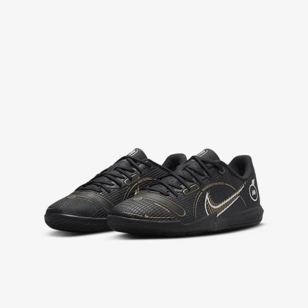 Dětské Kopačky Nike Jr. Mercurial Vapor 14 Academy IC Older Indoor Court Černé Metal Stříbrné Šedé Metal Zlaté | NK725QRN