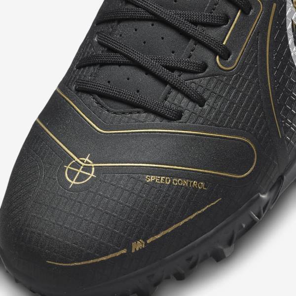 Dětské Kopačky Nike Jr. Mercurial Vapor 14 Academy IC Older Indoor Court Černé Metal Stříbrné Šedé Metal Zlaté | NK725QRN