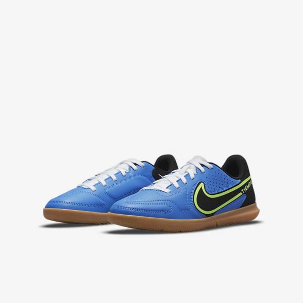 Dětské Kopačky Nike Jr. Tiempo Legend 9 Club IC Older Indoor-Court Světle Blankyt Světle Zelene Hnědé Černé | NK361WVO