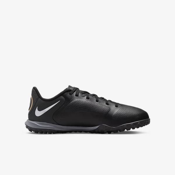 Dětské Kopačky Nike Jr. Tiempo Legend 9 Academy TF Older Turf Černé Tmavě Šedé Metal Zlaté Černé | NK719EQR