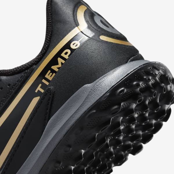 Dětské Kopačky Nike Jr. Tiempo Legend 9 Academy TF Older Turf Černé Tmavě Šedé Metal Zlaté Černé | NK719EQR