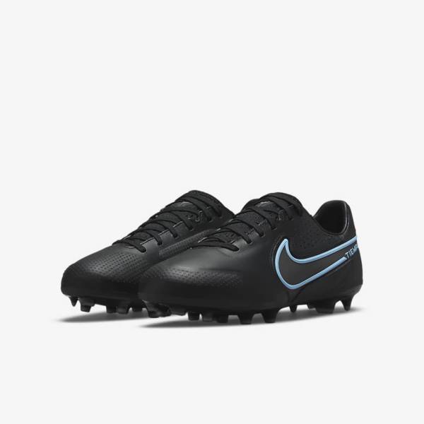 Dětské Kopačky Nike Jr. Tiempo Legend 9 Pro FG Older Firm-Ground Černé Šedé | NK980ORY