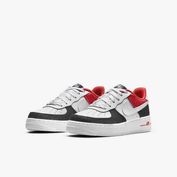 Dětské Tenisky Nike Air Force 1 LV8 Older Bílé Tmavě Blankyt Červené Bílé | NK472OKX