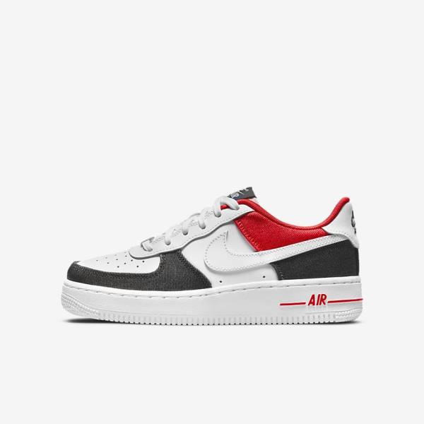 Dětské Tenisky Nike Air Force 1 LV8 Older Bílé Tmavě Blankyt Červené Bílé | NK472OKX