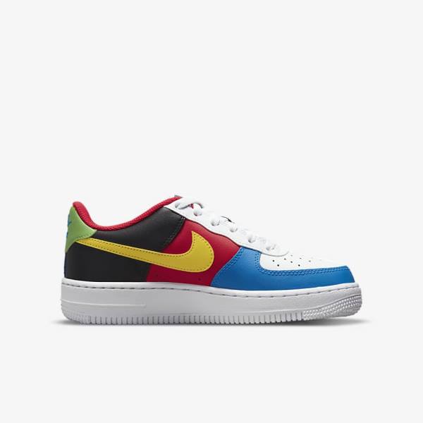 Dětské Tenisky Nike Air Force 1 LV8 Older Bílé Červené Královská Modrá Zlaté | NK581RFL